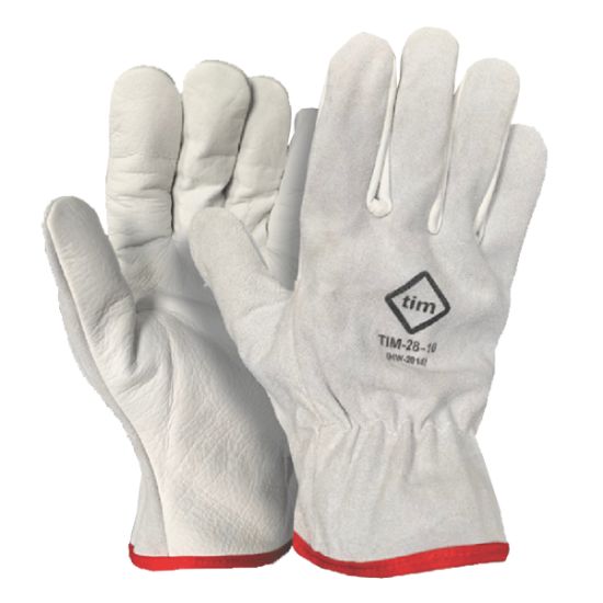 TIM-28, Vel.10, ROKAVICE DELOVNA IZ GOVEJEGA USNJA- NA ZGORNJI STRANI CEPLJENO U