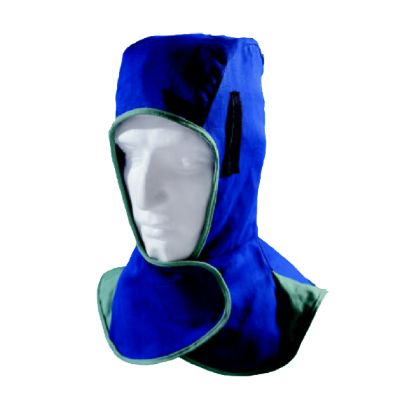 PODKAPA VARILSKA WELDAS EN ISO 11611:2003 - MODRE BARVE, ZAPIRANJE NA JEŽKA