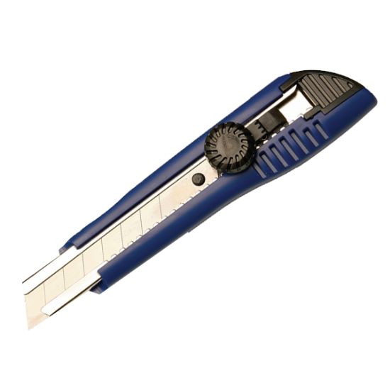 NOŽ TAPETNIŠKI 18mm širine, PVC-ohišje (vključno z 2 rezili) 