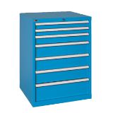 PREDALNIK ZA ORODJE 717xx600x1000mm RAL5015 s sedmimi predali  RX100 71 MG
