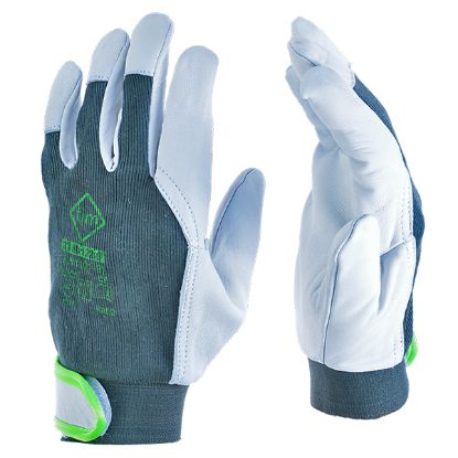 TIM-122,Vel.10, ROKAVICE IZ KOZJEGA USNJA IN BOMBAŽA ZA MONT.DELA, EN 388:2016(1