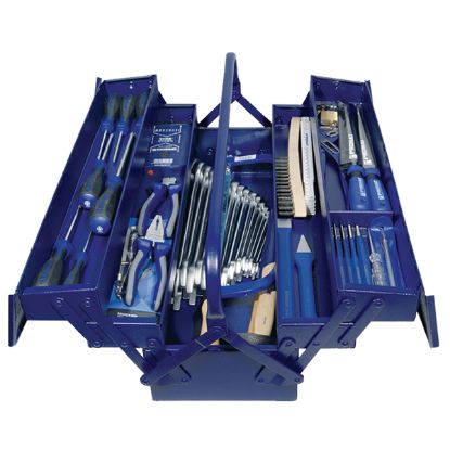 ORODJE v 60-delni garnituri v zložljivi kovinski kaseti