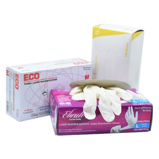 ROKAVICE ZA ENKRATNO UPORABO IZ LATEKSA,PUDRANE, Vel.XL, (1gar/100kos),   