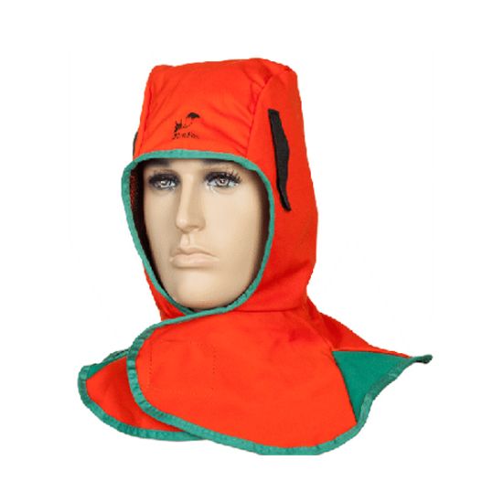 PODKAPA VARILSKA WELDAS EN ISO 11611:2003 - ORANŽNE BARVE, ZAPIRANJE NA JEŽKA