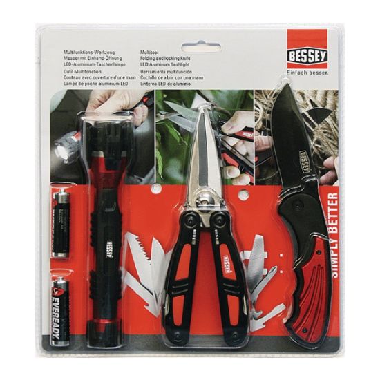 ORODJE VEČNAMENSKO DBTS-set v 3-delni garnituri (preklopni nož, večnamenske škar