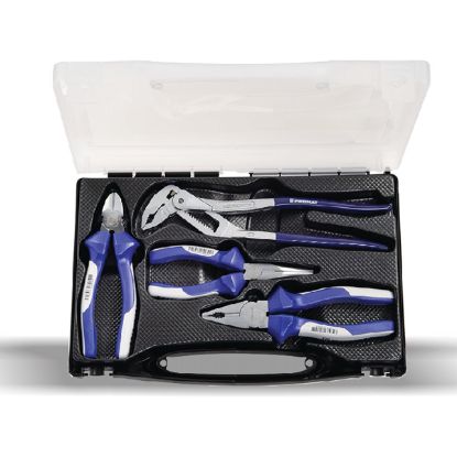 KLEŠČE KROMIRANE, izolirane, v 4-delni garnituri v plastičnem kovčku