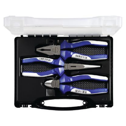 KLEŠČE v 3-delni garnituri (kombinirane, konične, ščipalne ) z večkomponentnim r