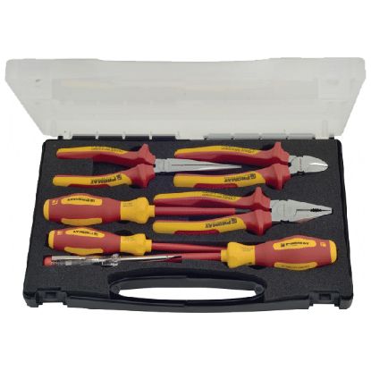 ORODJE ZA ELEKTRIČARJE V 7-delni garnituri (3xklešče, 3xizvijači,1x preizkuševal