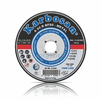 PLOŠČA REZALNA D115x1,0x22,23mm za jeklo A54 R BF80