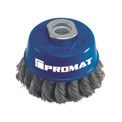 ŠČETKA ŽIČNA LONČASTA POSUKANA ZA KOTNO BRUSILKO D100mm/0,50mm M14