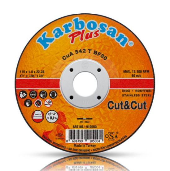 PLOŠČA REZALNA D125x1,0x22,23mm za INOX CuA 542 T BF80 PLUS