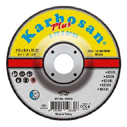 PLOŠČA BRUSNA D125x6,4x22,23mm UNIVERZAL A 30 Q BF80 PLUS