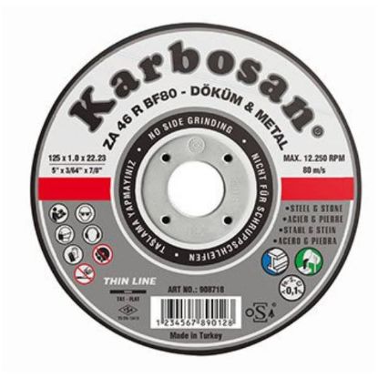 PLOŠČA REZALNA D125x1,0x22,23mm za INOX in jeklo ZA 46 R BF80