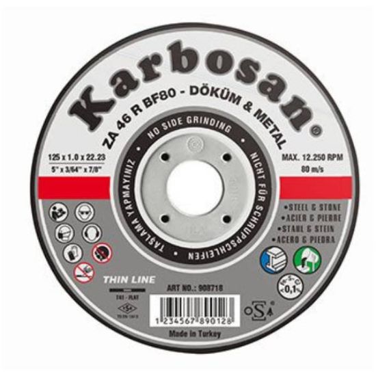 PLOŠČA REZALNA D125x1,0x22,23mm za INOX in jeklo ZA 46 R BF80