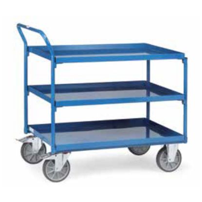 VOZIČEK TRANSPORTNI 850x500x1065mm, nosilnosti 400Kg, v treh etažah FETRA