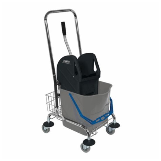 VEDRO ČISTILNO PLASTIČNO 35L Z OŽEMALNIKOM, NA KOLESIH