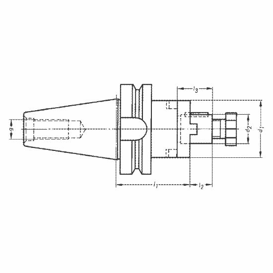 TRN VPENJALNI KOMBINIRANI ZA REZKALNO GLAVO MAS BT50/D32mm, L=70mm