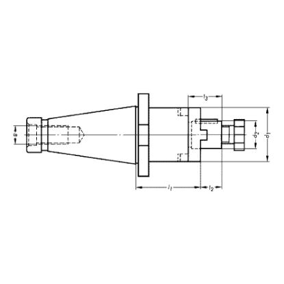 TRN VPENJALNI KOMBINIRANI ZA REZKALNO GLAVO DIN2080 SK40/D32mm, L=52mm