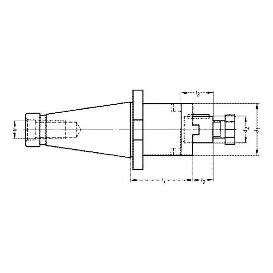 TRN VPENJALNI KOMBINIRANI ZA REZKALNO GLAVO DIN2080 SK50/D40mm, L=100mm