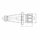 TRN VPENJALNI ZA VPENJALNE PUŠE ESX/ER DIN2080 SK50/ER25 X=60mm (1-16mm)