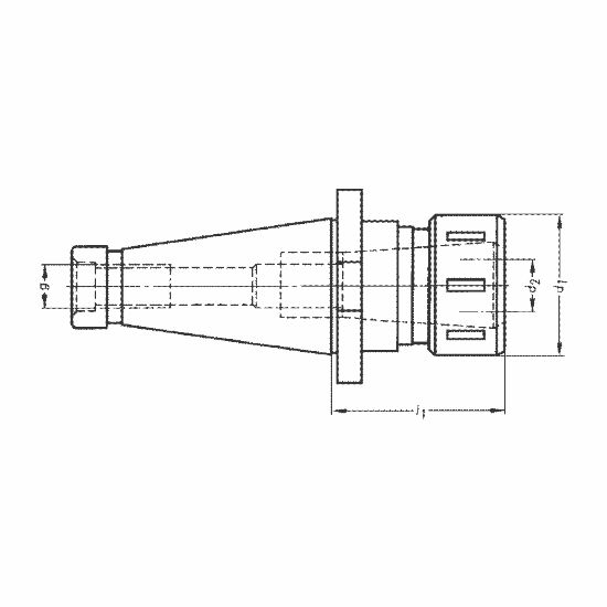 TRN VPENJALNI KOMBINIRANI ZA REZKALNO GLAVO DIN69871 SK40/D27mm, L=100mm