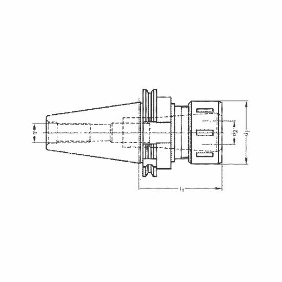 TRN VPENJALNI ZA VPENJALNE PUŠE ESX/ER DIN69871 AD SK50/ER16 X=60mm (0,5-10mm)