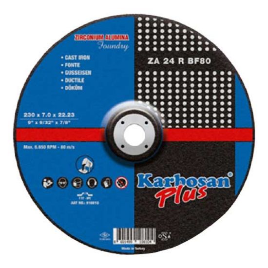 PLOŠČA BRUSNA D125x7,0x22,23mm za lito železo ZA24RBF80 Karbosan