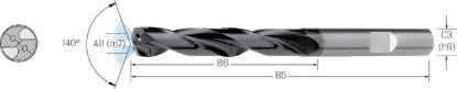 Slika SVEDER SPIRALNI VHM DIN6537/HB UNI D8,5mm 5xD IK TiAlN