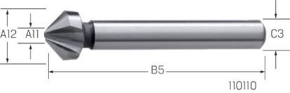 Slika GREZILO DIN335/C 90° D15,0mm HSS