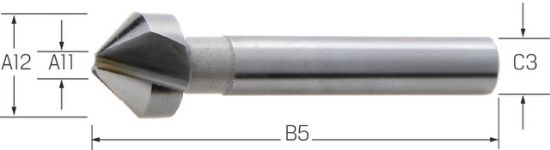 GREZILO VHM 90° DIN335/C D6,3mm   