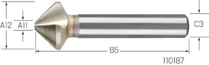 Slika GREZILO 90° DIN335/C EUC-Speed D8,0mm HSS