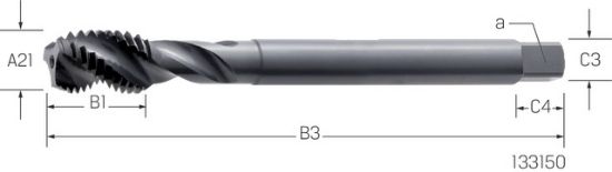 SVEDER NAV.STROJNI DIN376/C M4 Typ:ST R40/OX HSS-E