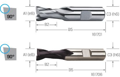 Slika REZKAR PALIČNI DIN327/N D4,0mm Z=2 HSS-Co - kratek