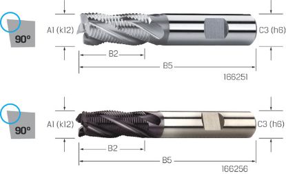 Slika REZKAR PALIČNI KOSMAČILNI DIN844/HR D6,0mm Z=4 HSS-Co TiAlN