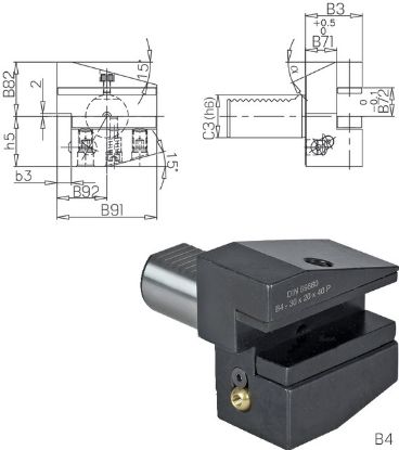 Slika Werkzeughalter links kurz DIN69880 B4-16x12x24 PRETEC