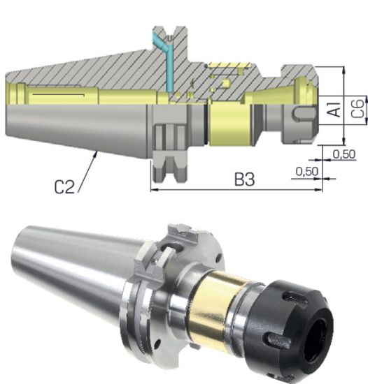 Synchro-Gew-SchneidfutterER IK ISO 7388-1 AD/AF 40x16 PREMUS