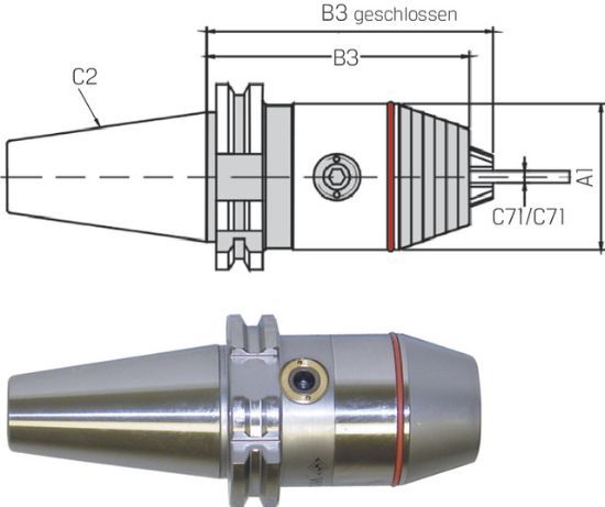GLAVA VRTALNA WTE DIN69871/A SK40x0,5-13mm      