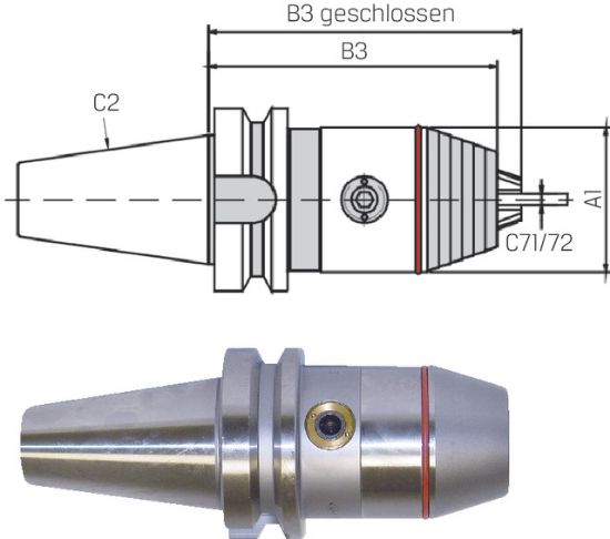 GLAVA VPENJALNA DIN6339/A BT40/D0,5-13mm WTE