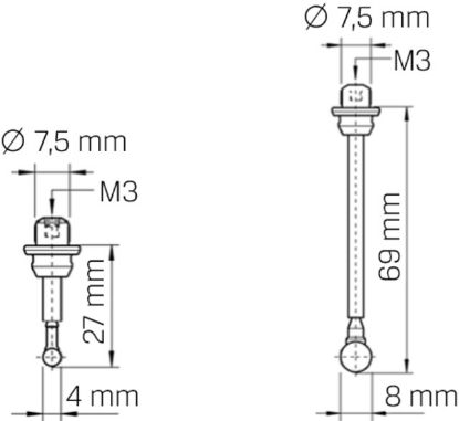 Slika KONICA ZA 3D TASTER - DOLGA 75mm                                                