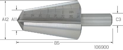 Slika Blechschälbohrer HSS gerade    3,0-14,0mm PREMUS