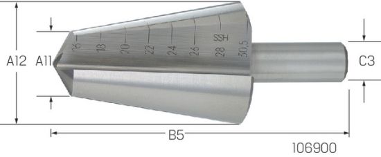 Blechschälbohrer HSS gerade    3,0-14,0mm PREMUS