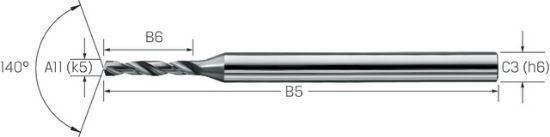 Kleinstbohrer VHM TiAlN 4xd CD-STEEL         0,40mm MIKRON