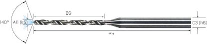 Slika SVEDER VHM D1,5mm L=63,5/19,5mm 10xD IK AlCrN UNI MIKRON