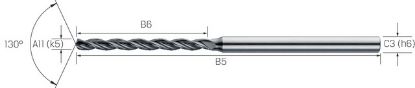 Slika Kleinstbohrer VHM DLC 5xd ALU CD               1,20mm MIKRON