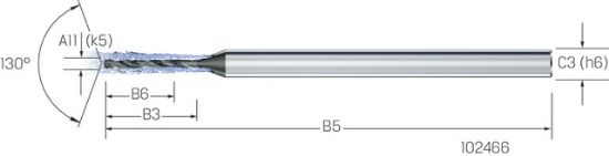 CrazyDrill SST VHM RIP 8xd, Inox, IK,  0,20mm MIKRON