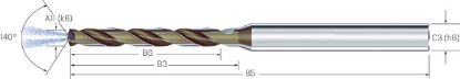Slika Kleinstbohrer VHM 6xd Titan CD Cool Ti PTC 2,75 mm, Mikron