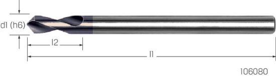 NC-Anbohrer HSCO TiAlN 90°lang ISO10898/N    4,00mm PREMUS