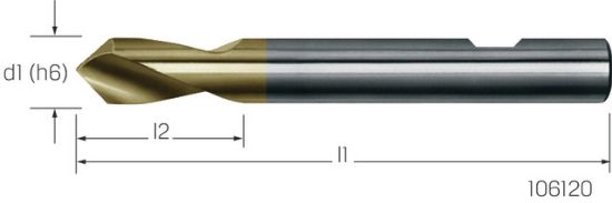SVEDER SREDIŠČNI NC 90° D3mm HSCo/TIN