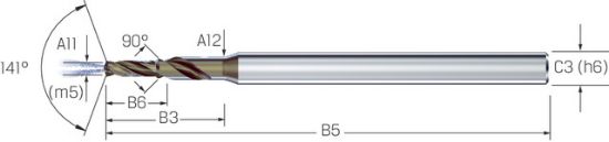 Kleinstbohrer VHM exe 3xd Inox CD-COOLPILOT     1,00mm MIKRON
