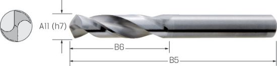 Spiralbohrer VHM UNI DIN6539/N     1,00mm PREMUS